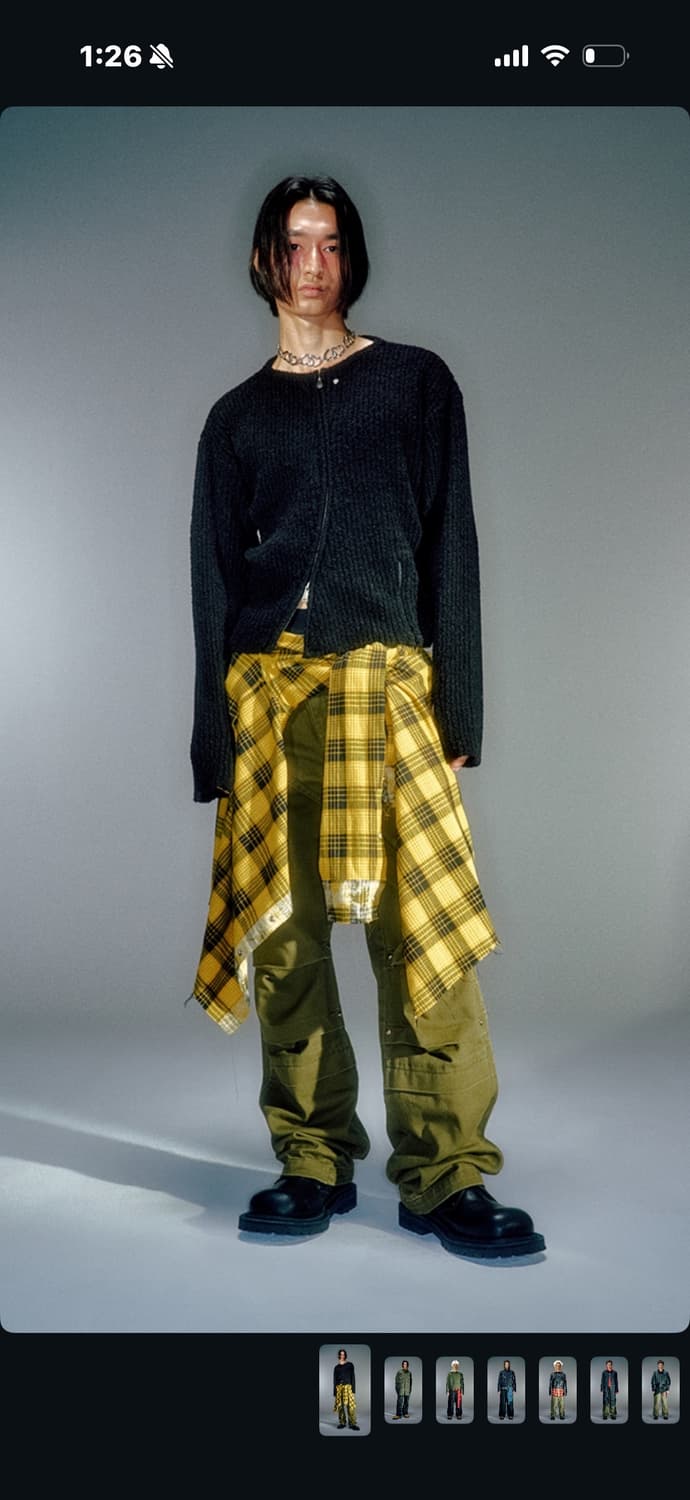 Vacant archive 니트 집업 가디건 (블랙/그레이) 상품이미지1