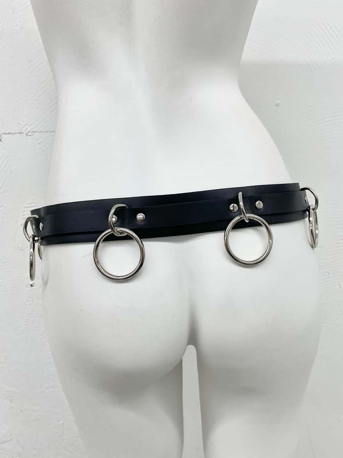 리얼레더 써클 링 드롭 버클 벨트 상품이미지4