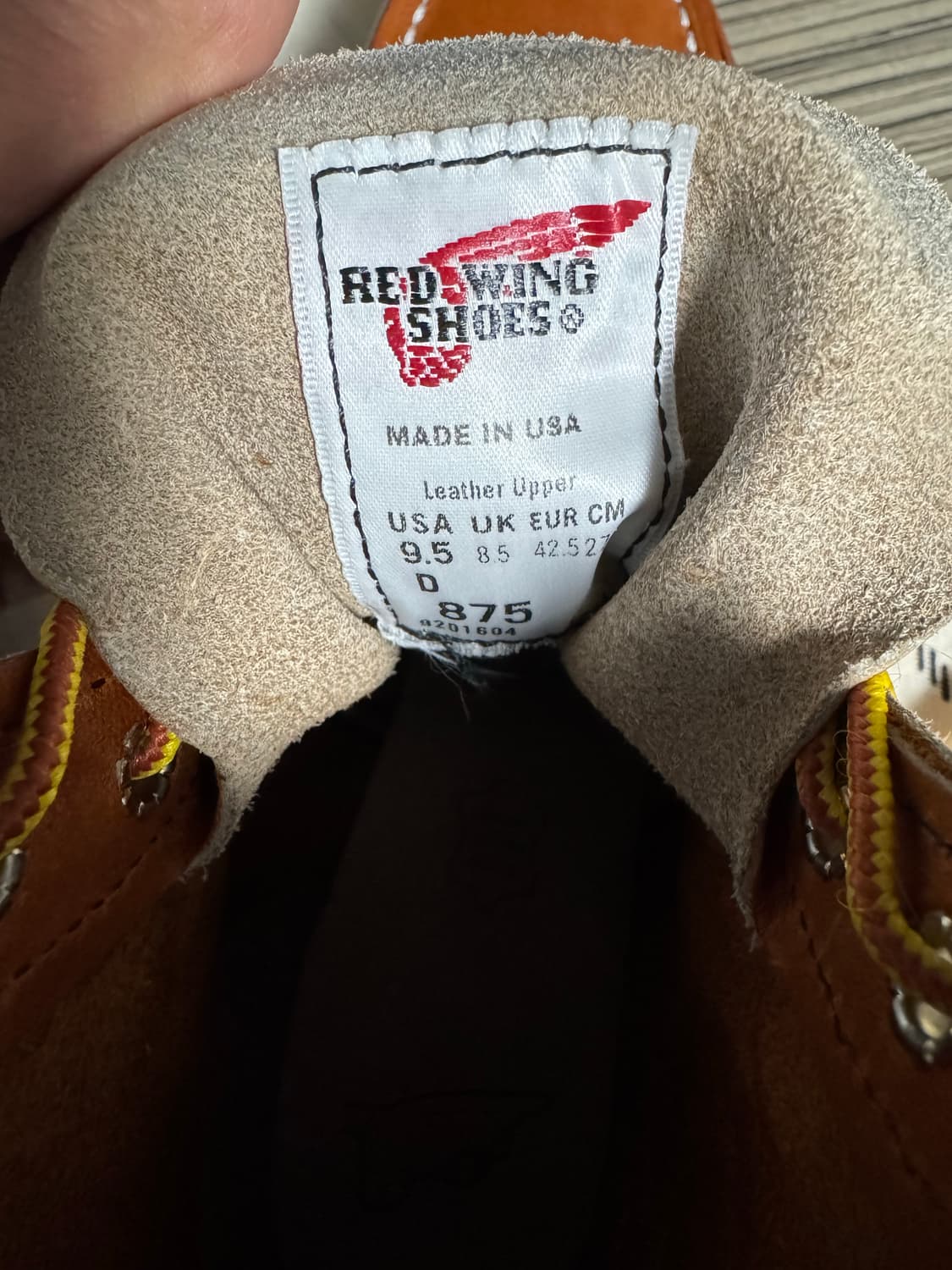 레드윙 875(9.5d)새제품 상품이미지6