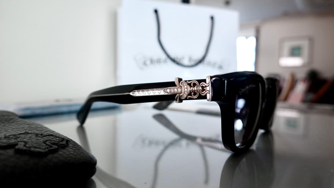 크롬하츠 바질리오네어2 블랙/실버 파베다이아 선글라스/안경 상품이미지5