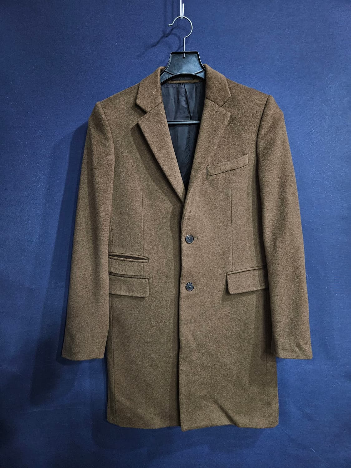 타임옴므 브라운 남성 슬림핏 95 하프코트  상품이미지1