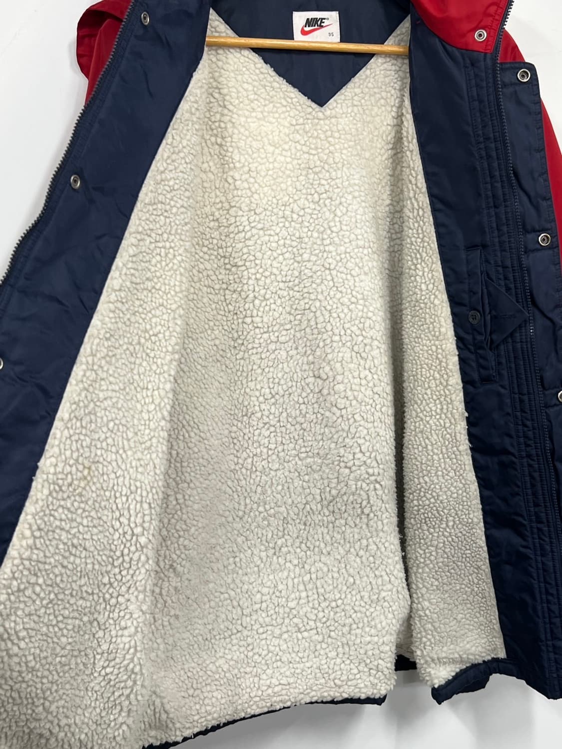 00's 나이키 올드스쿨 바스켓볼 후드 안감 뽀글이 점퍼 상품이미지6