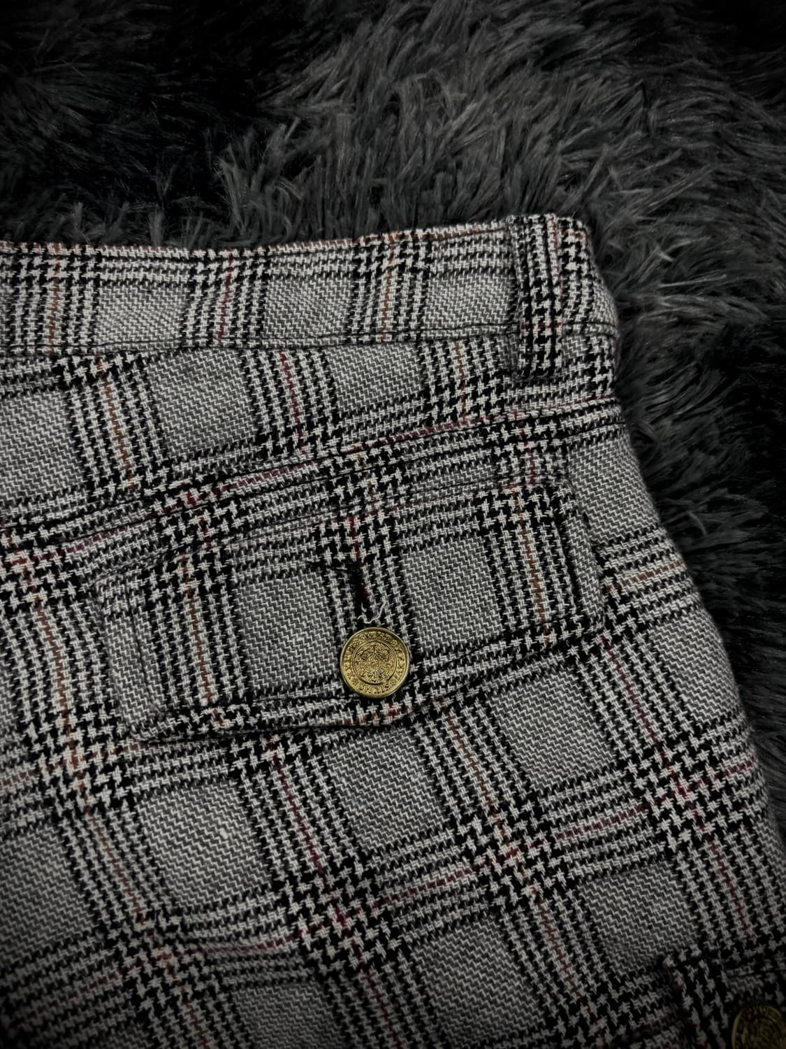 체크 금장 로우라이즈 숏팬츠 상품이미지5