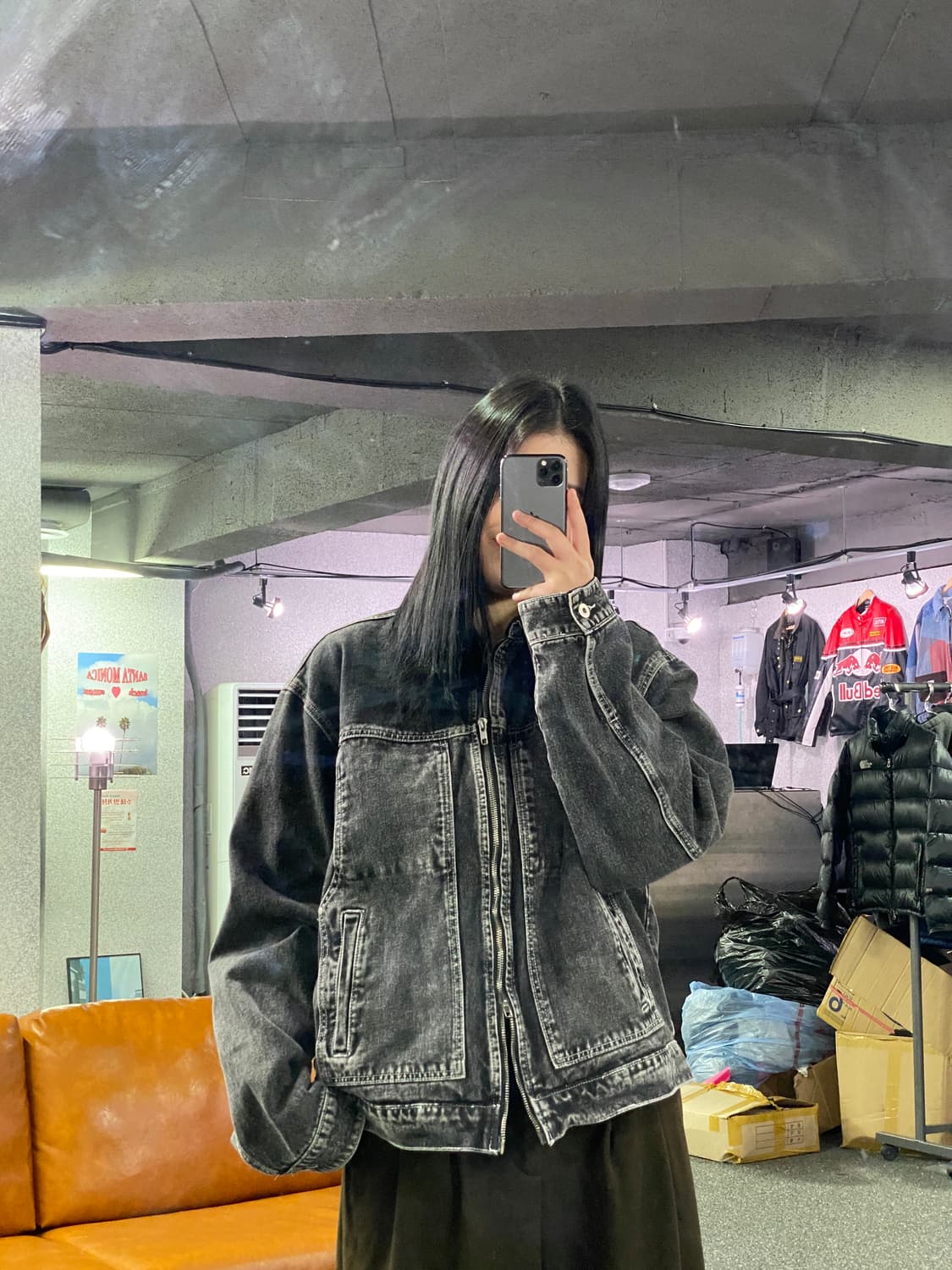 트릴리온 흑청 데님 자켓 B3412 상품이미지1