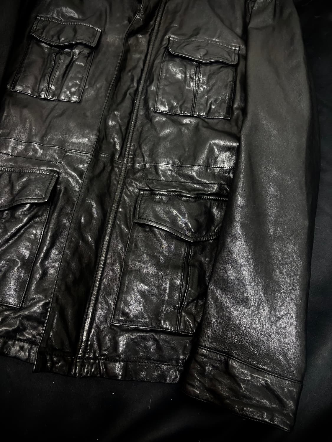 [Leather]Gimmick Pocket Detail Leather J 상품이미지6