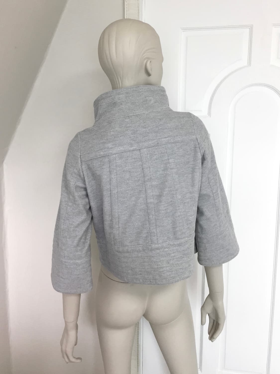 Japanese Big Button Gray Short-Coat  상품이미지6