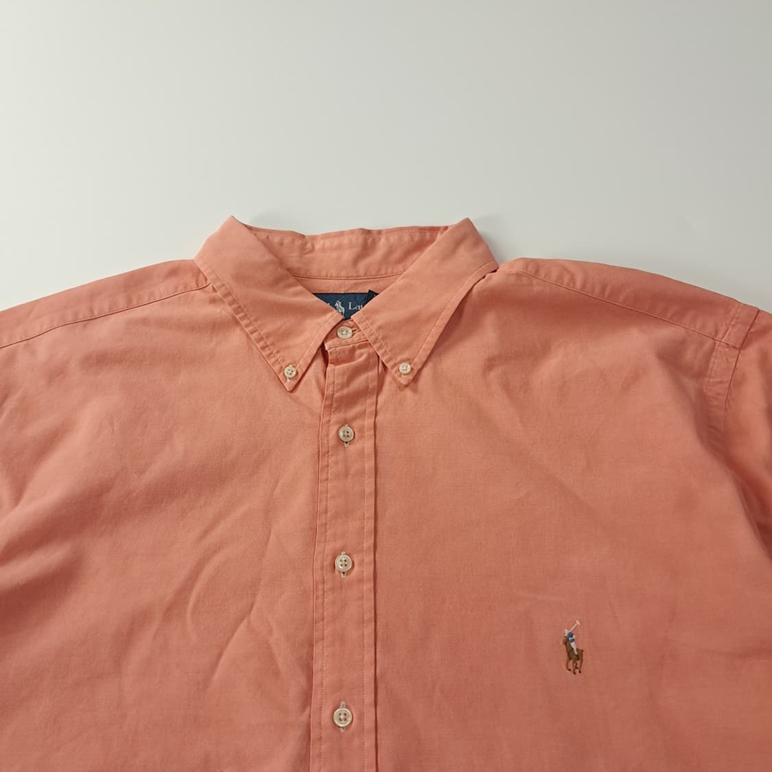 CK313 2XLT 폴로 00s 멀티포니 오렌지피치 반팔 셔츠 남방 상품이미지2