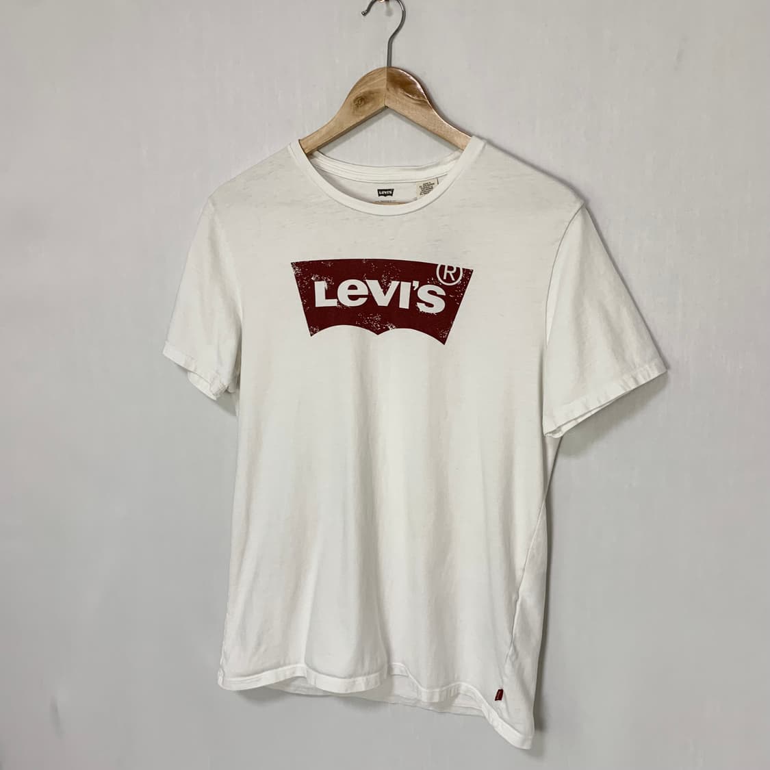 리바이스 빈티지 레드 로고 반팔 티셔츠 화이트 아이보리 상품이미지2