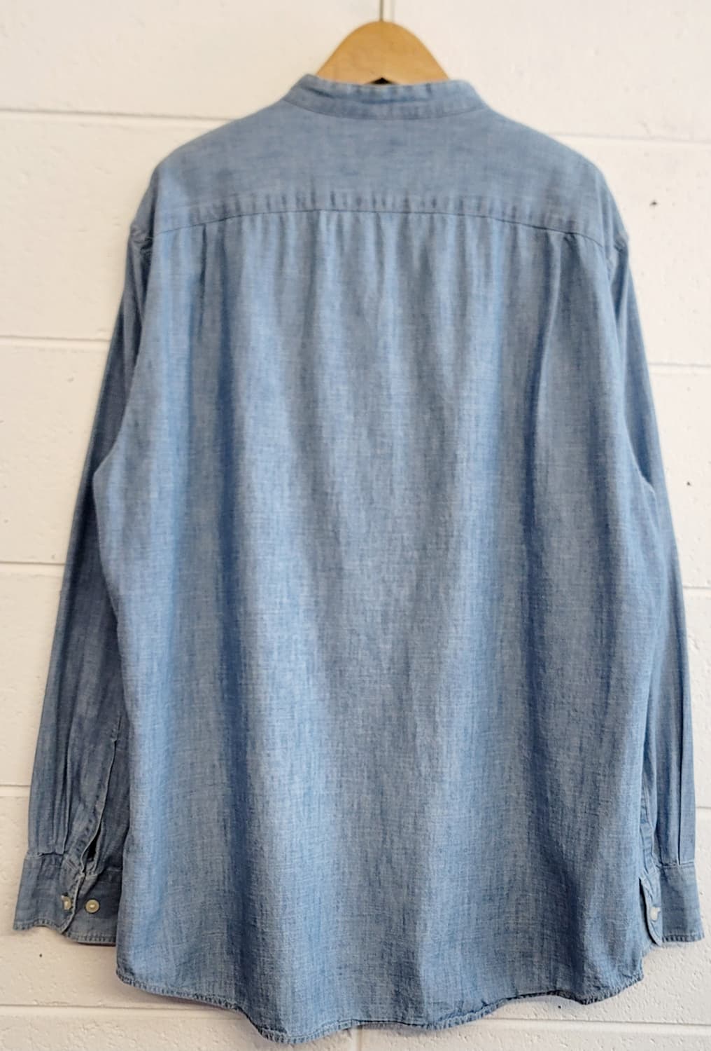 유니클로 데님(면) 헨리넥(차이나카라)셔츠판매 상품이미지2