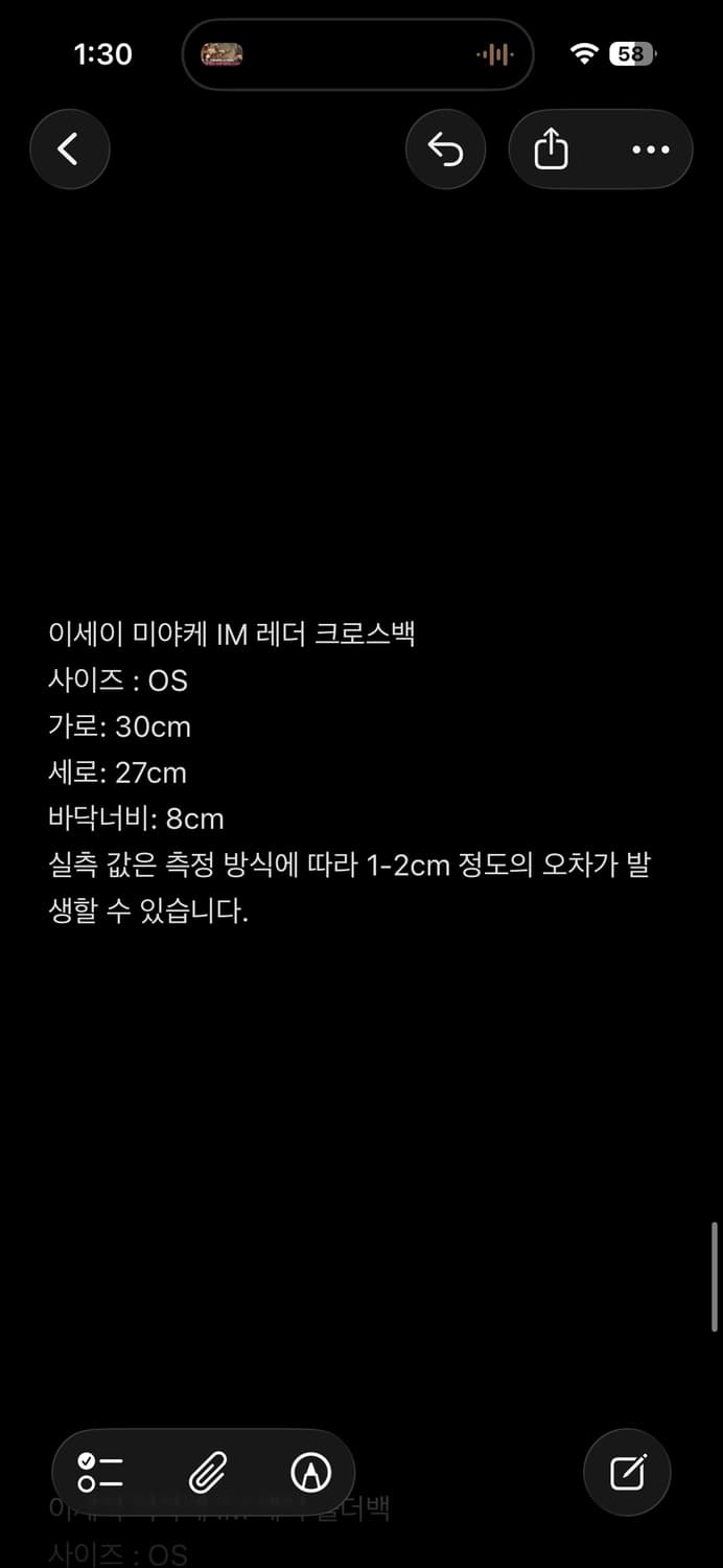 이세이 미야케 im 레더 크로스백 상품이미지4