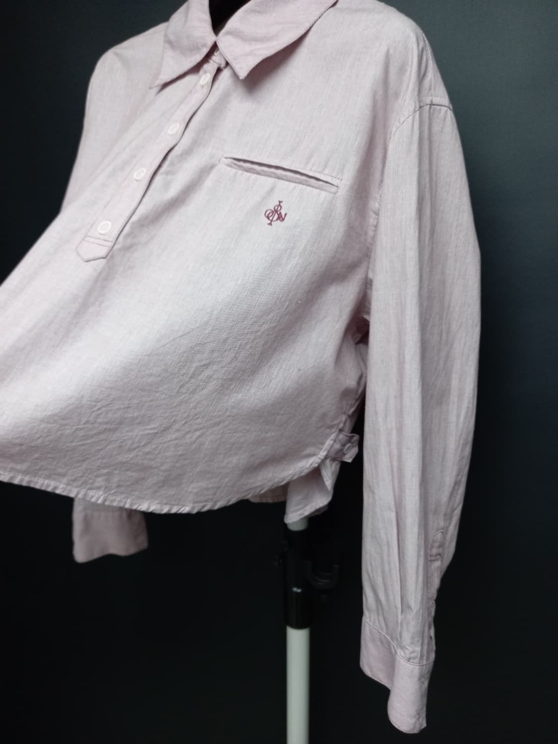 온앤온 춘추 루즈핏 숏 남방 블라우스 55.66 상품이미지6