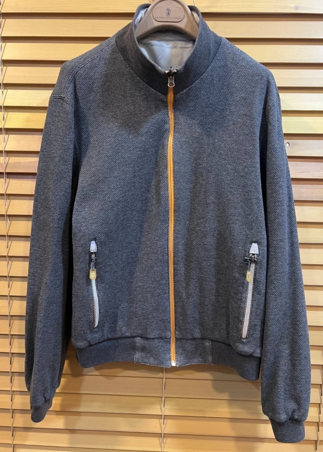 제냐스포츠 남성 그레이 리버서블 양면점퍼 
 상품이미지1