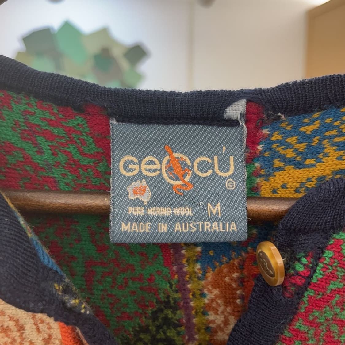 게오쿠 키치 유니크 보헤미안 히피 메리노울 가디건 M C07933 상품이미지5