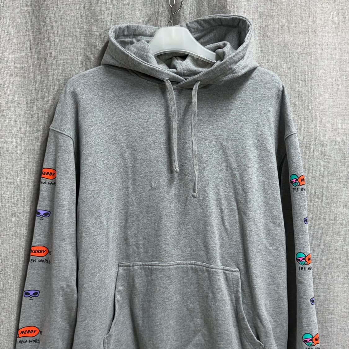 [F] 널디 루즈핏 New World 코튼 긴팔 후드티 상품이미지3