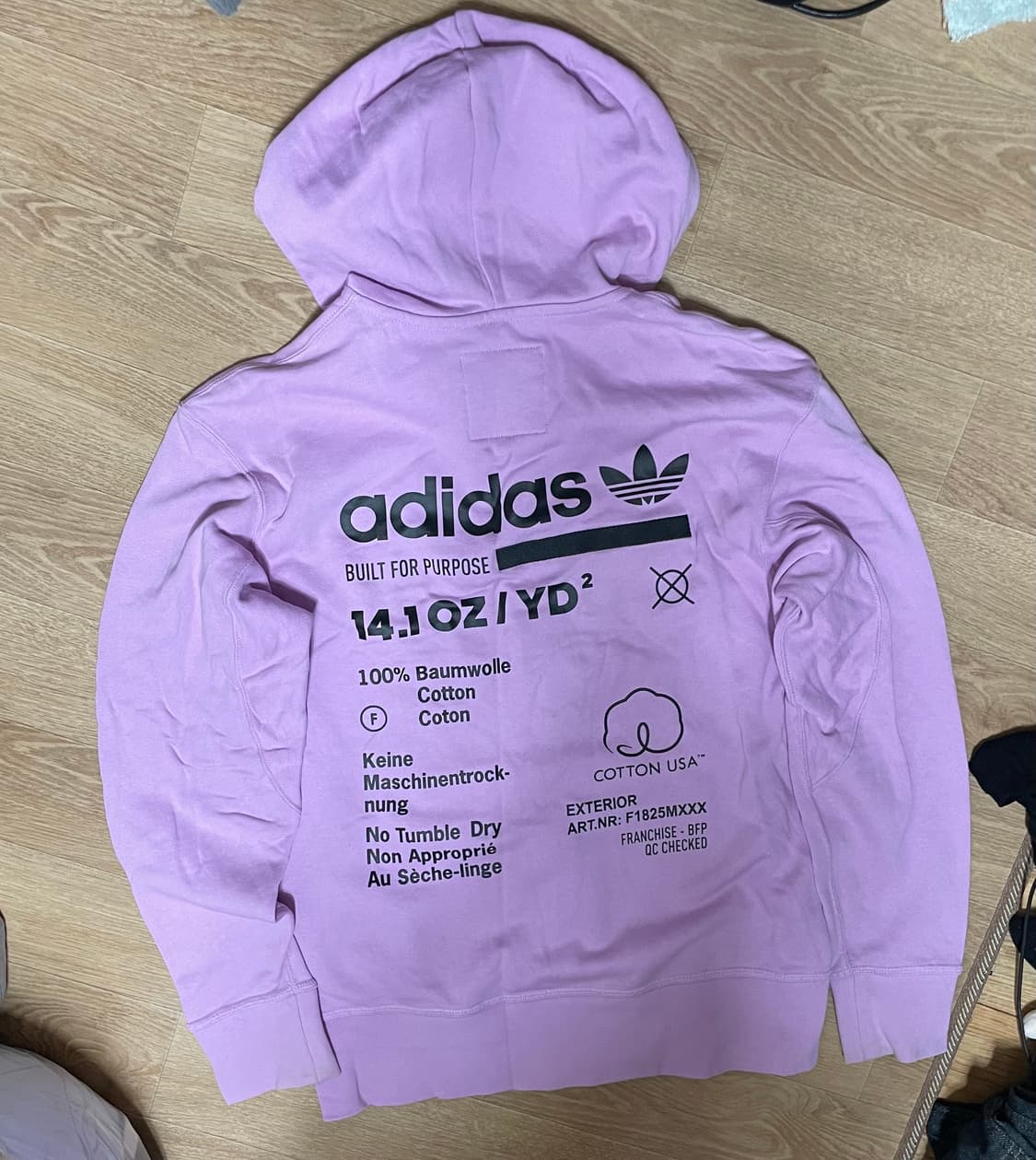 아디다스 연보라 핑크 후드집업 져지 대장 트레이닝 상품이미지2