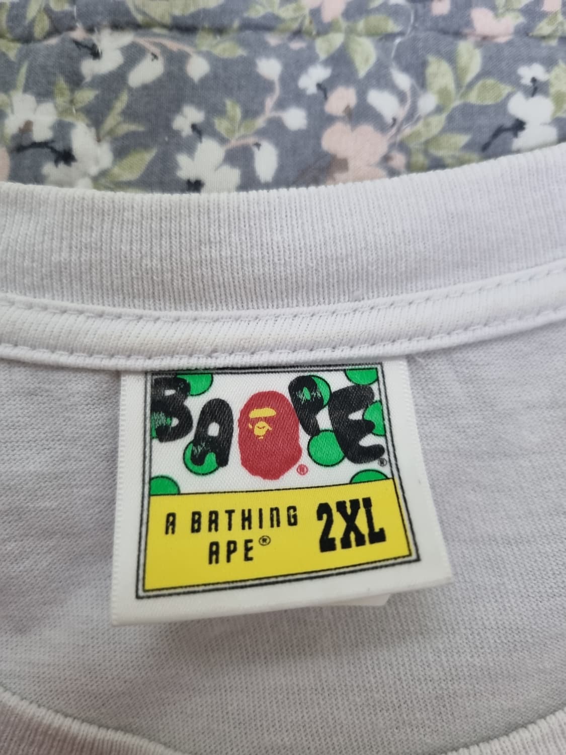 베이프 ABC 카모 티셔츠 화이트 2XL 상품이미지3