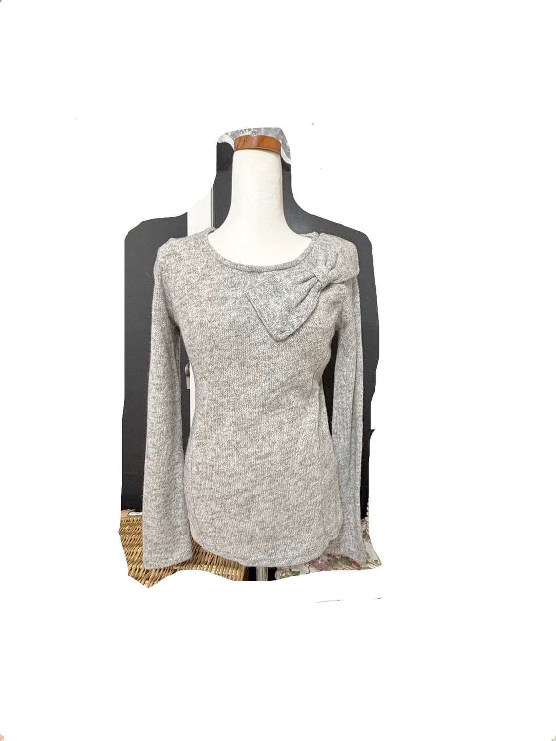 에고이스트ㅡ 리본 장식 상의 55/새거수준 상품이미지1