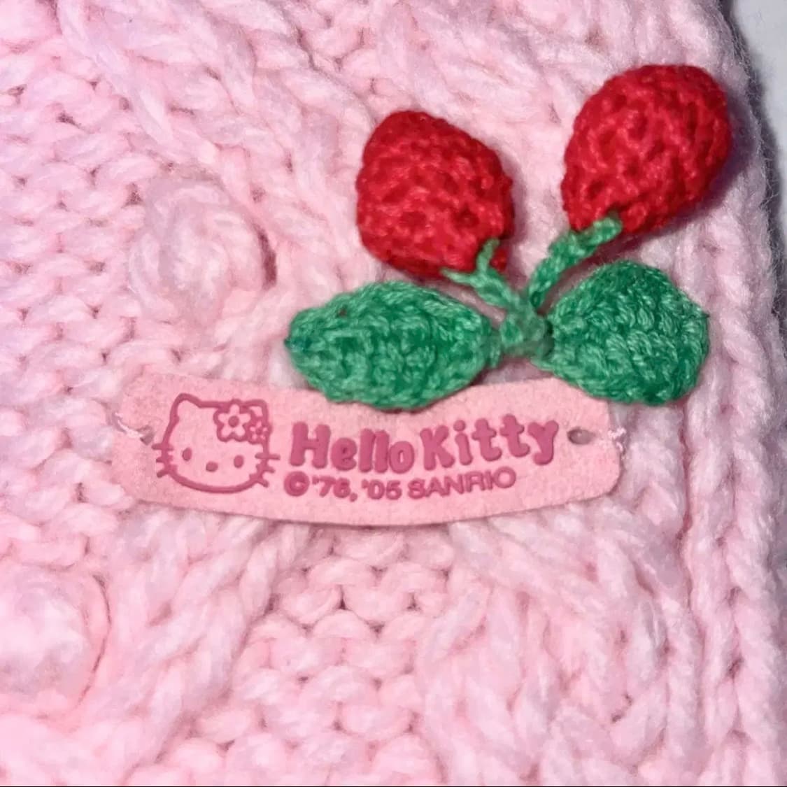 (2005) 고전 체리 키티 니트 머플러 상품이미지2