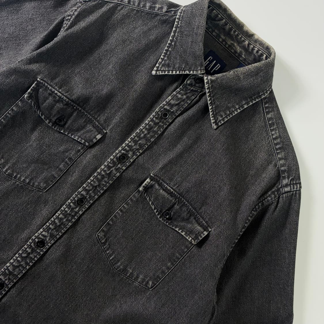 Gap  갭 90,s 코튼 포켓 차콜 셔츠  상품이미지3