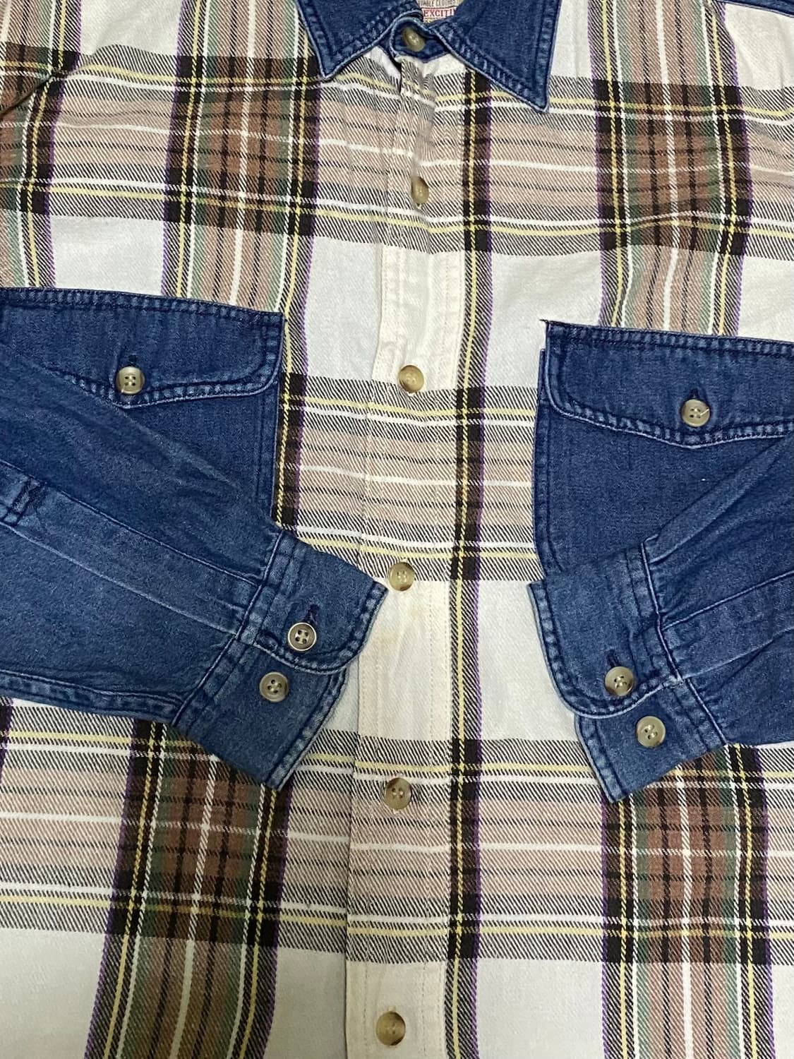 리갈스테이터스 데님 배색 체크 셔츠 100사이즈 상품이미지4