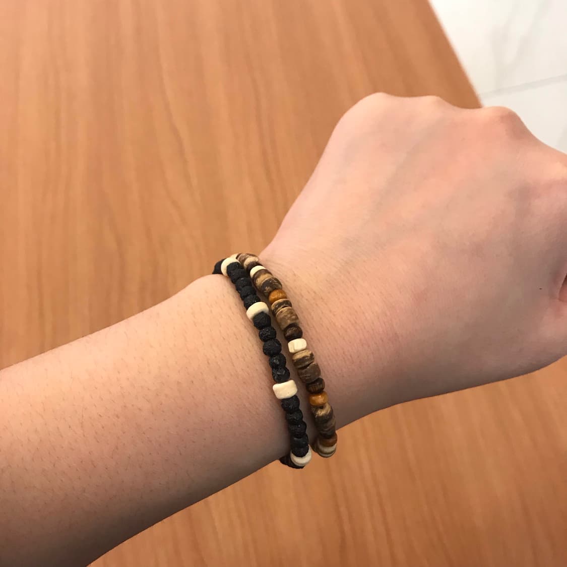 빈티지 블랙 우드 비즈  팔찌 상품이미지4