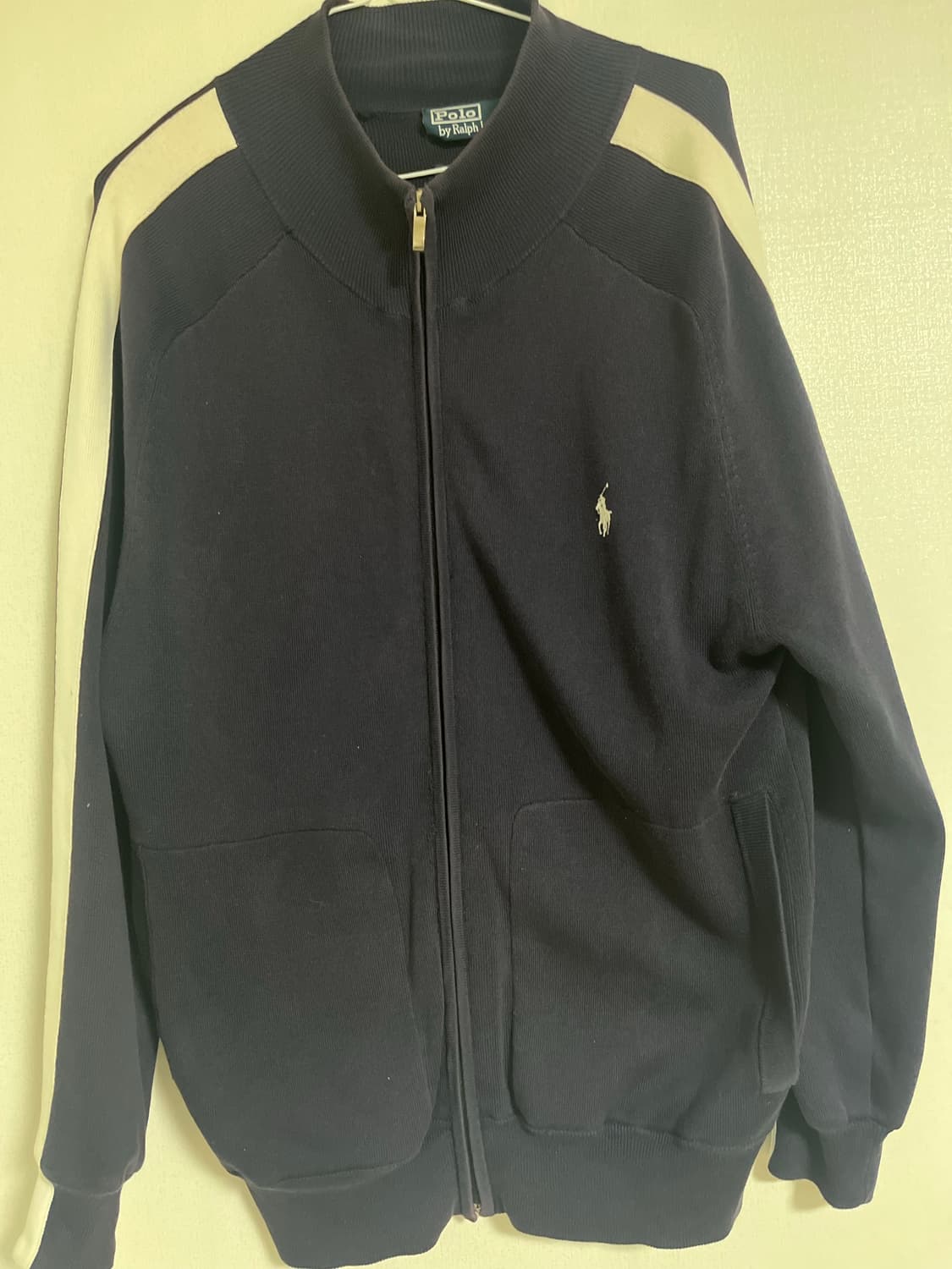 폴로 네이비 니트집업 상품이미지2