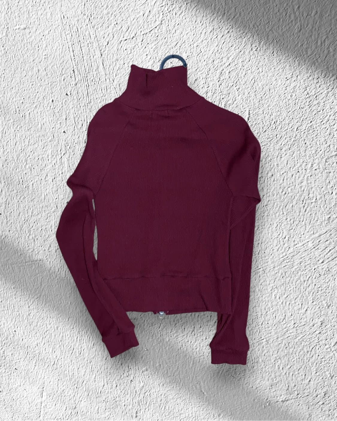 골지 버건디 투웨이 십자가 집업 자켓 상품이미지2