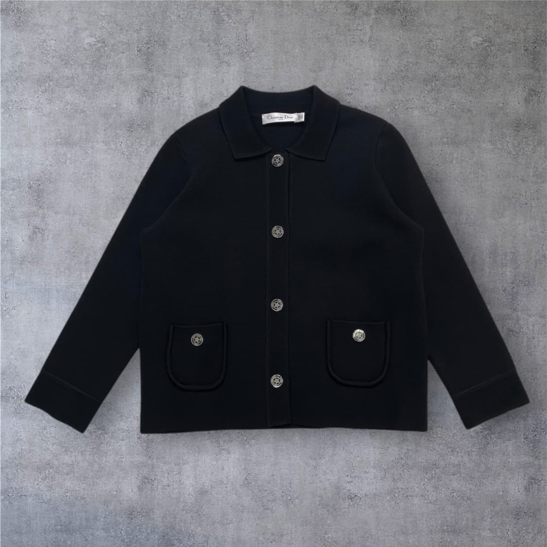 디올 Christian dior 블랙 크롭 니트 자켓 38 상품이미지1