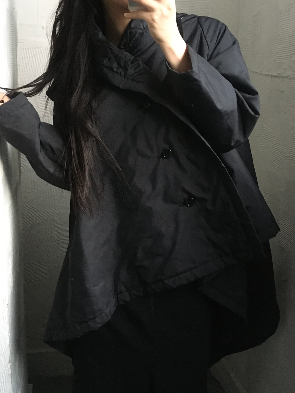  [새상품] Comme des Garcons  꼼데가르송 블랙 판초 언발 상품이미지2