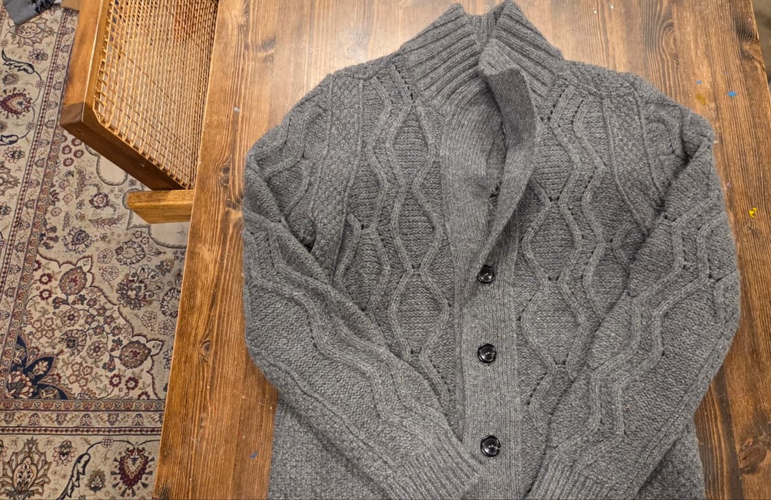 마리오 그리포니 케이블 카디건 상품이미지7