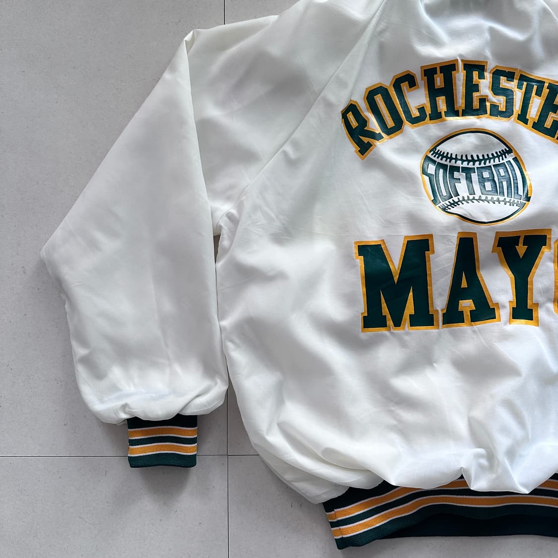90s 빈티지 미국 생산 로체스터 메이요 바람막이 웜업자켓  상품이미지9