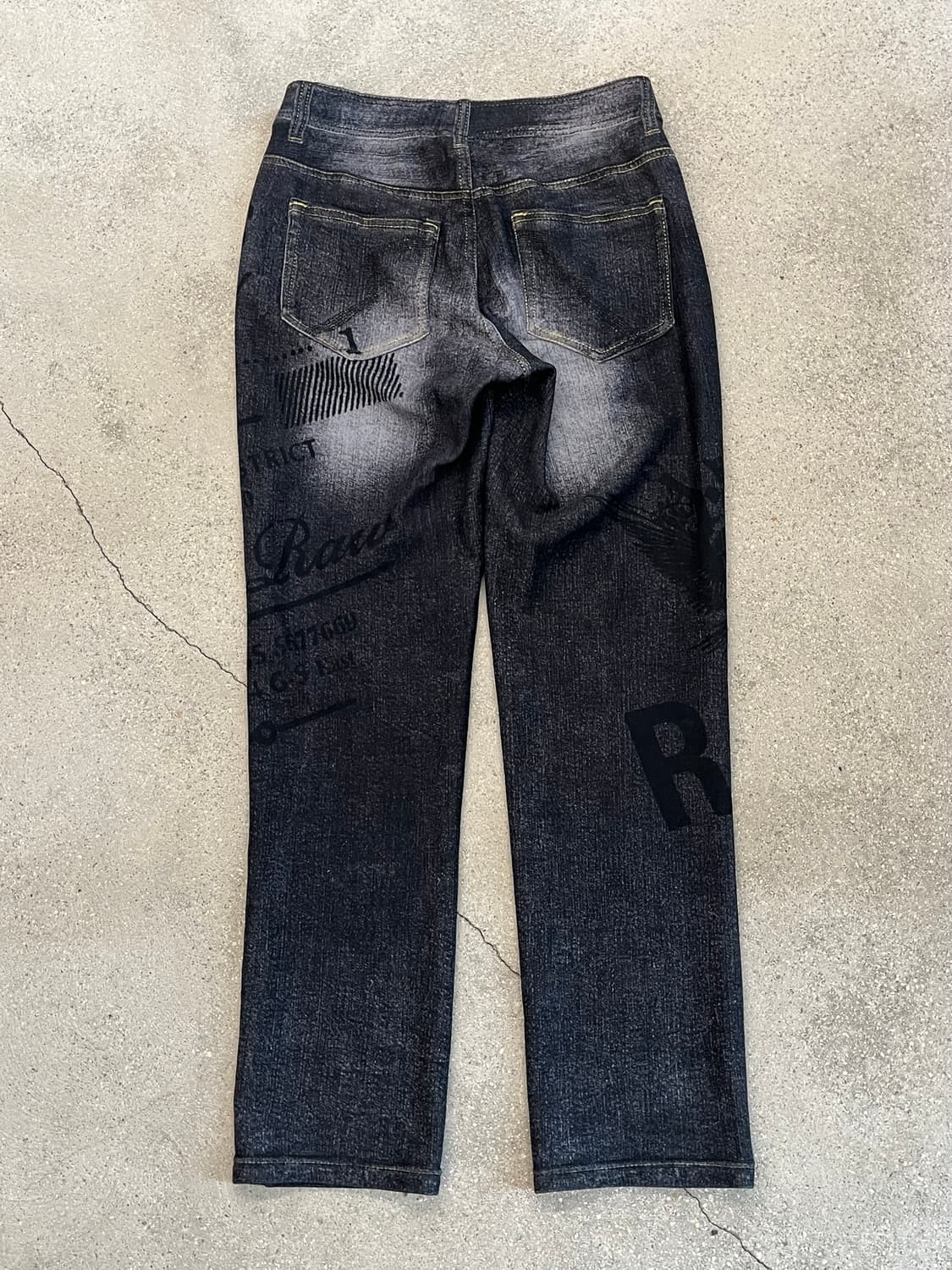 데님 프린팅 레깅스 팬츠 상품이미지5