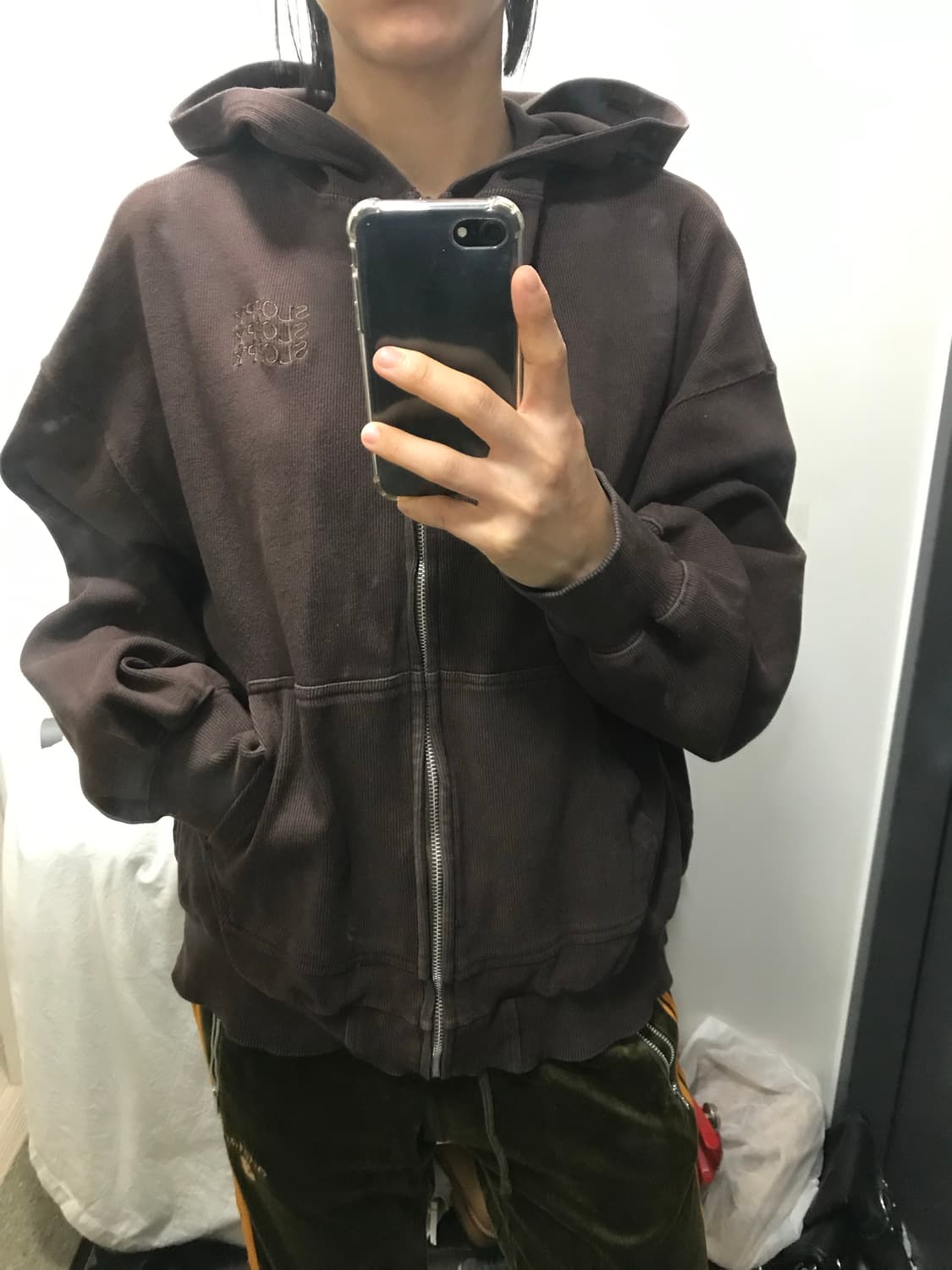 빈티지 브라운 후드집업 상품이미지7