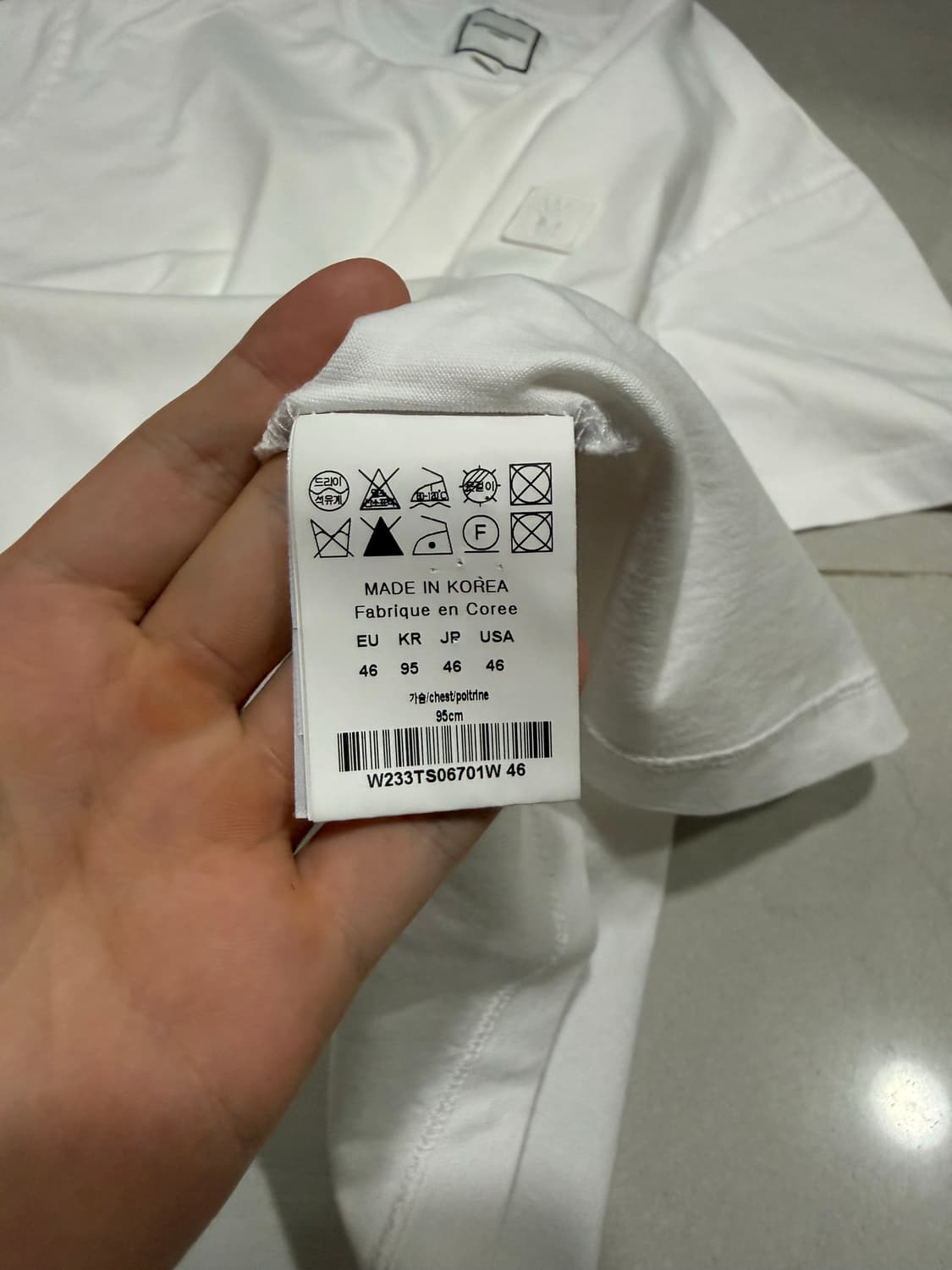 [당일출고,46사이즈] 우영미 플라워 화이트 반팔 상품이미지5