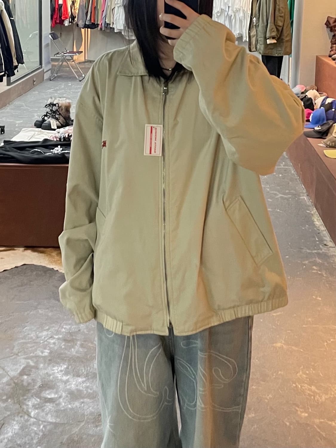 버버리 베이지 노바체크 리버시블 블루종 자켓 H1747 상품이미지2