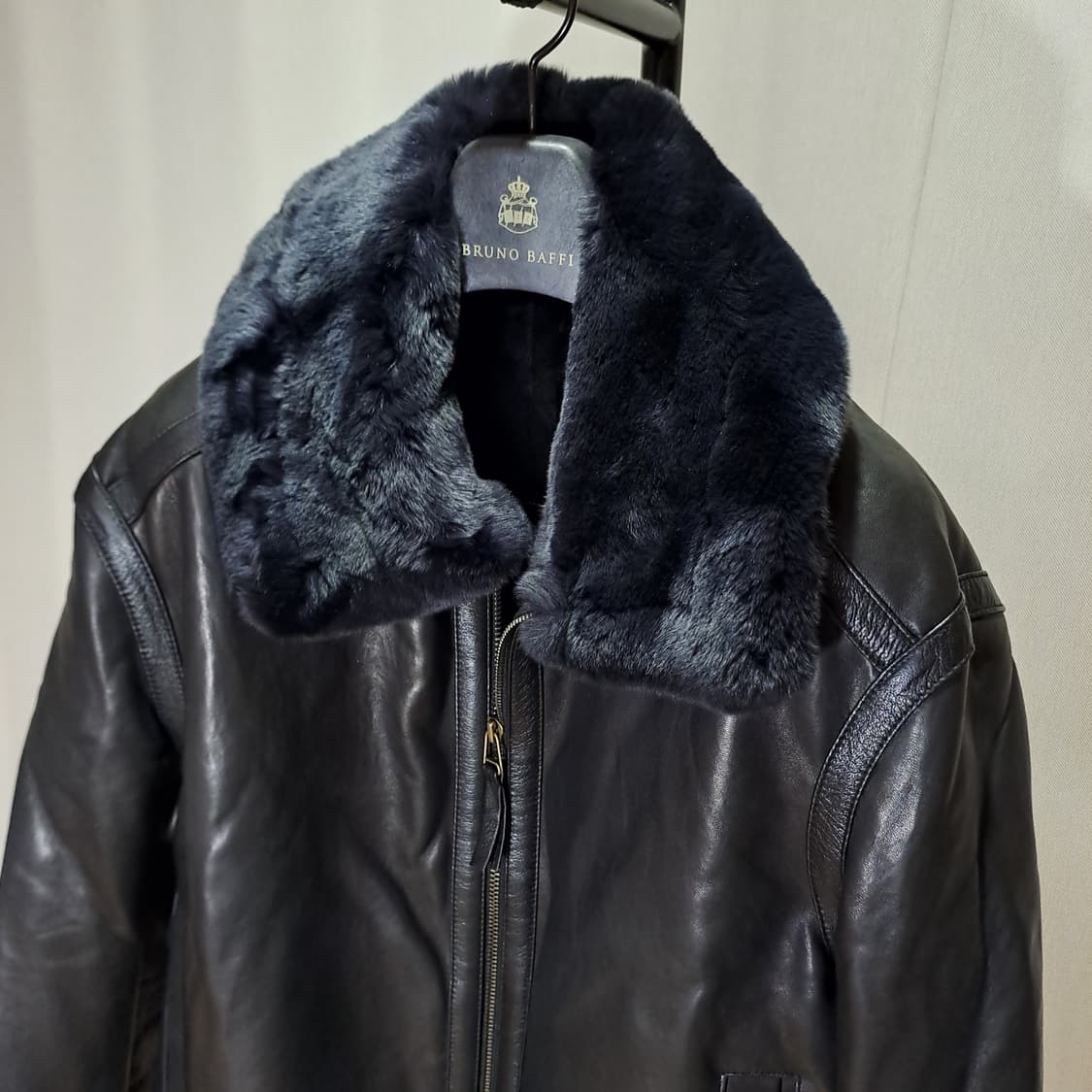 (택포) 양가죽 싱글 블랙 무스탕 100 B467 상품이미지2