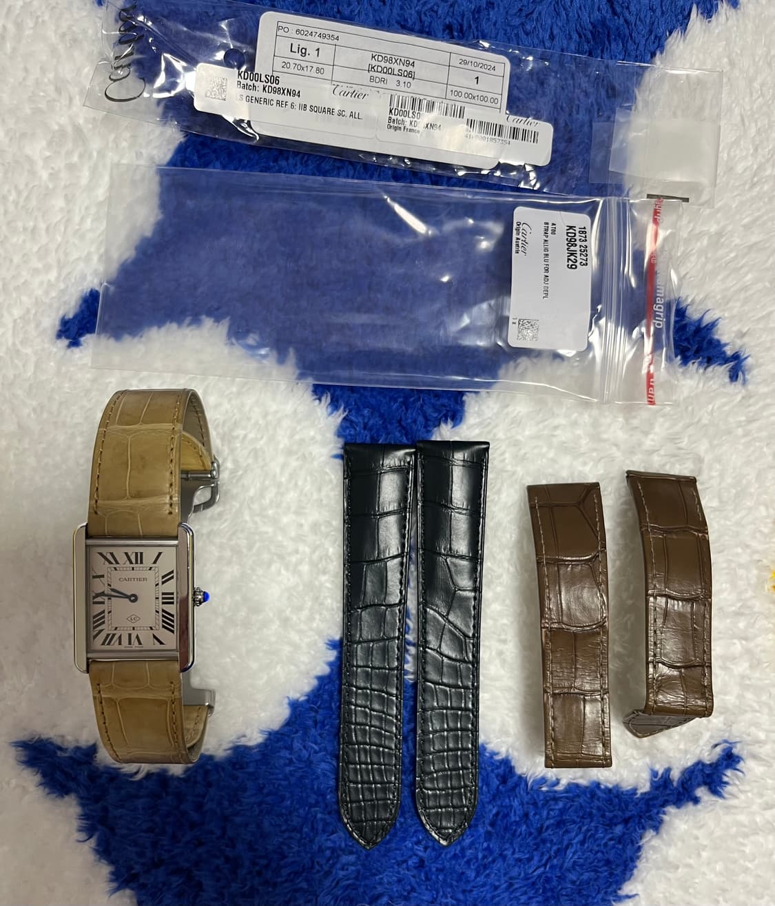 정품) 까르띠에 악어가죽 스트랩 (디버클용) 3가지 컬러 각각 따로 상품이미지1