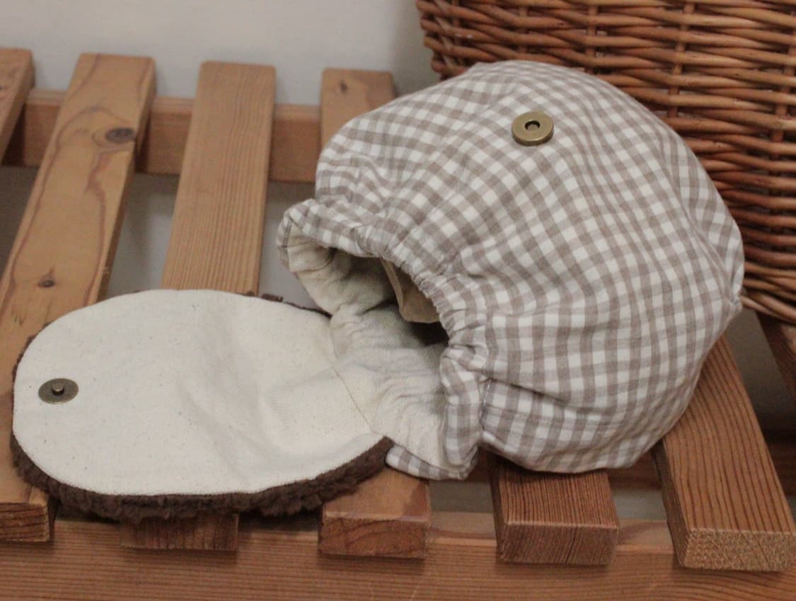 핸드메이드 손잡이 퍼 밴딩 파우치 상품이미지5