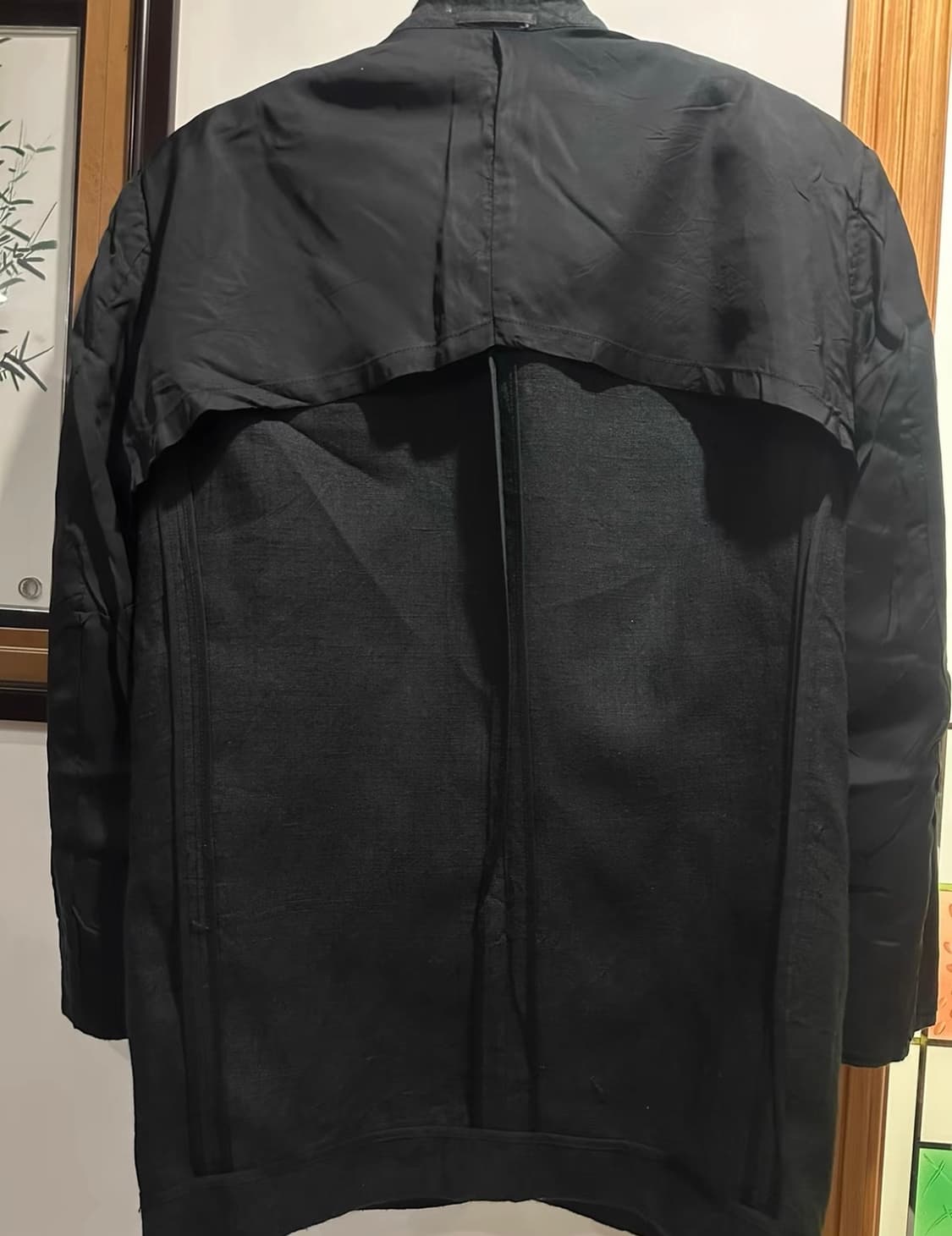 00s 꼼데가르송 블랙 린넨 2버튼 자켓 상품이미지3