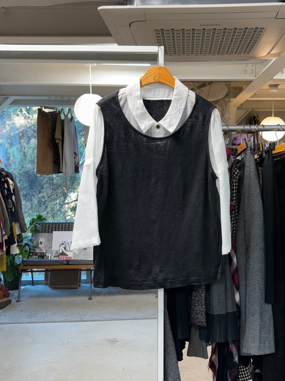 센소유니코 I+mu 레이어드 린넨 셔츠 상품이미지1