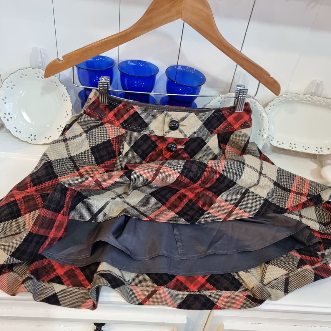 버버리 체크 플리츠 미니스커트 상품이미지7