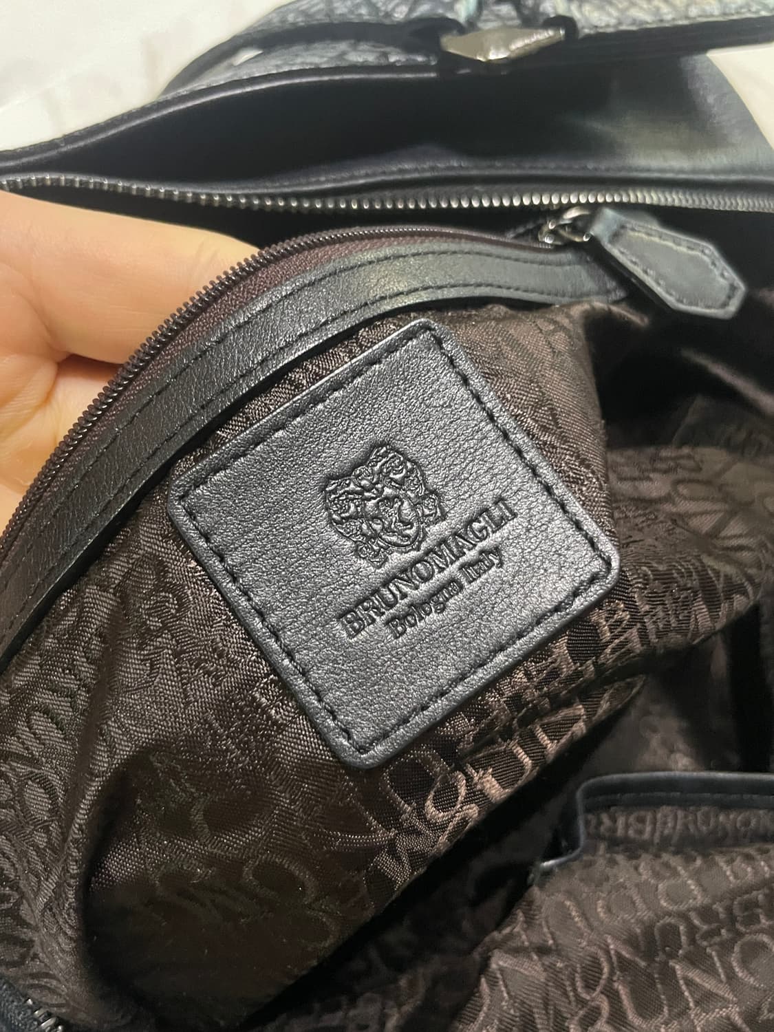브루노말리 가죽가방 다크 그레이 토트백 상품이미지6