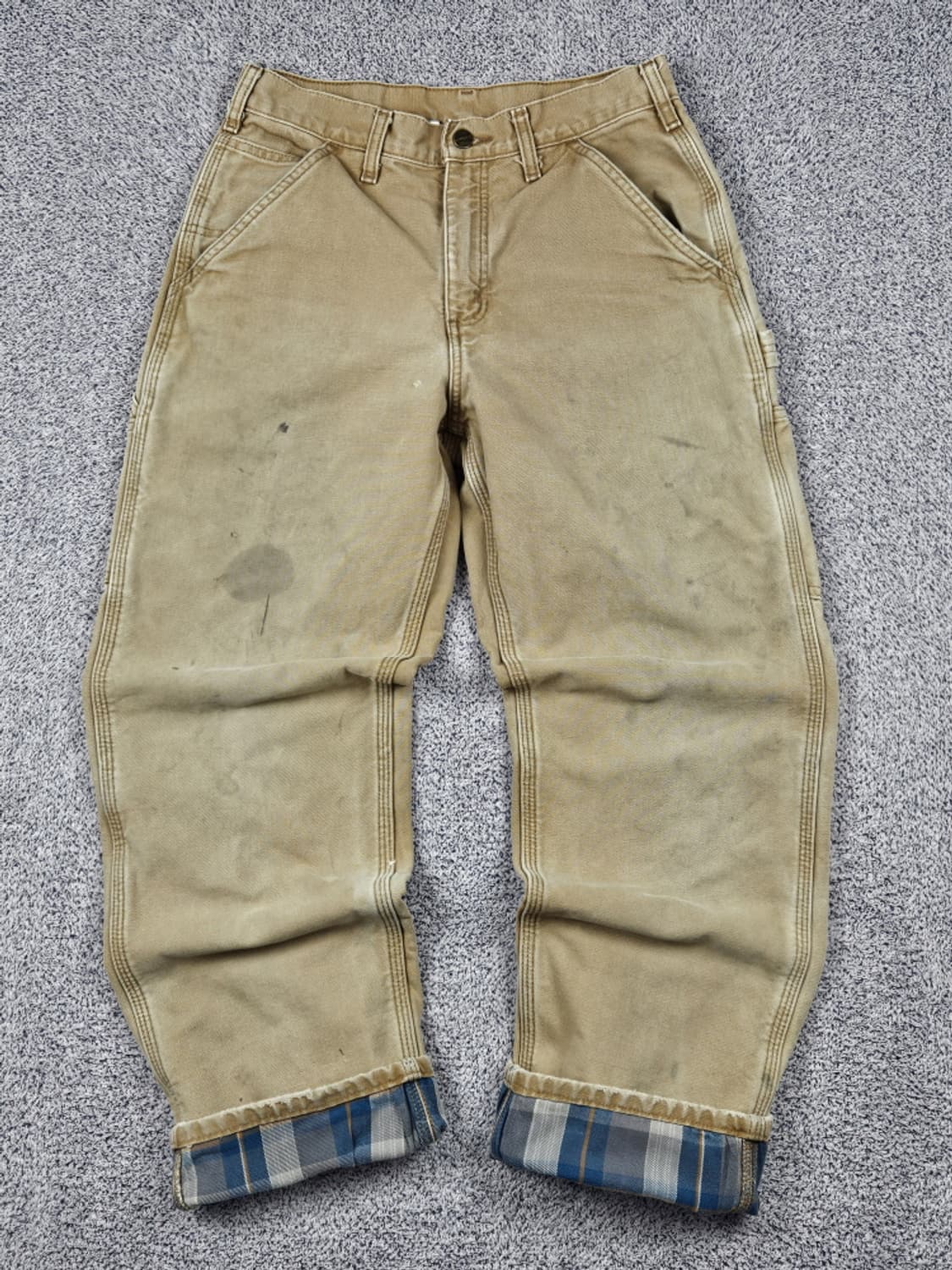 칼하트 헤비 플란넬 카펜터 캔버스 워크 팬츠 (30X30) / 10309 상품이미지1