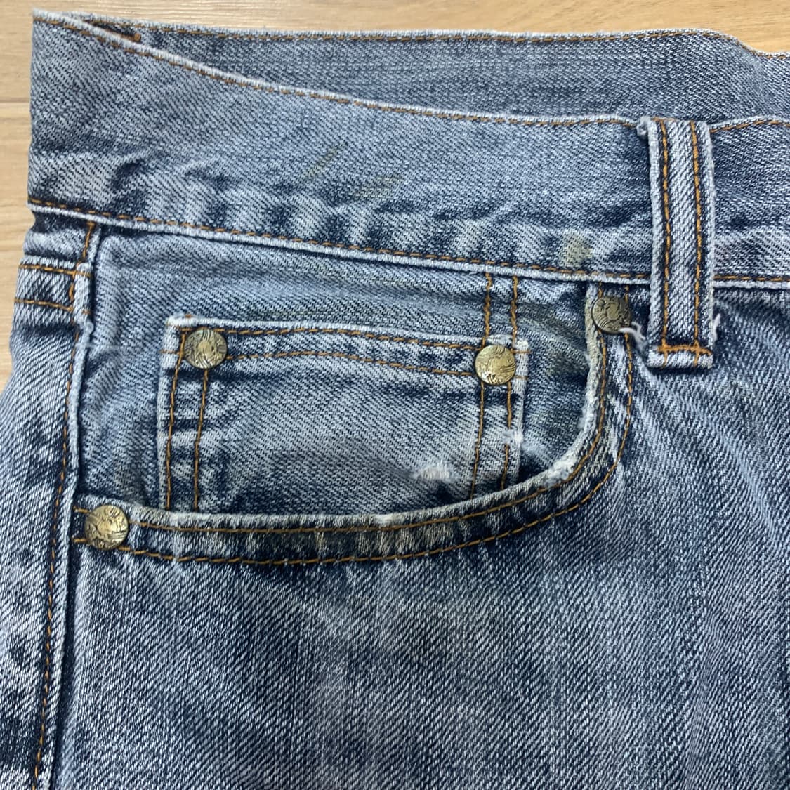 34) 오리엔탈 호랑이&대나무 자수 데님쇼츠 상품이미지5