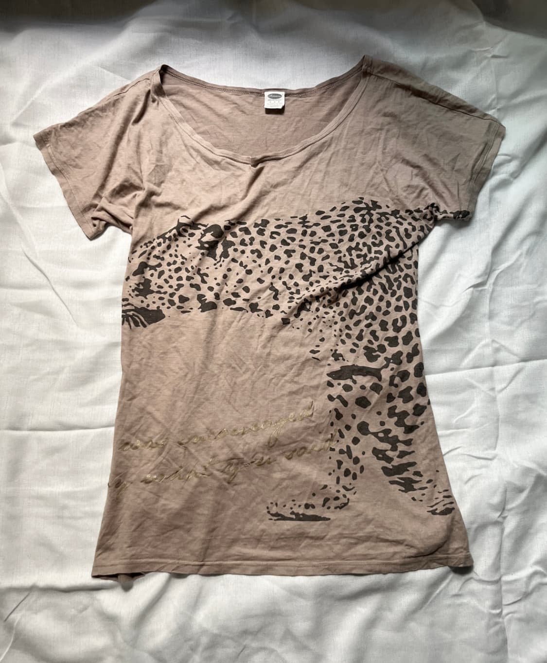 Leopard print slim t-shirt 상품이미지1