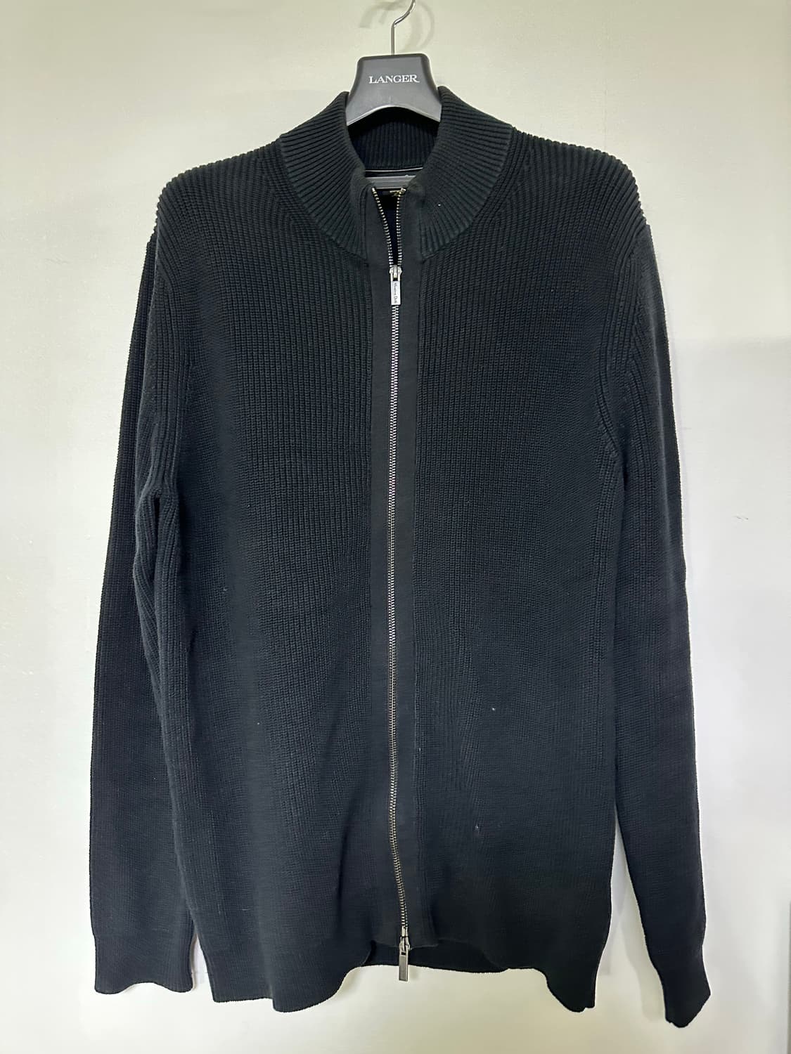 마시모두띠 블랙 니트 집업 가디건 상품이미지1