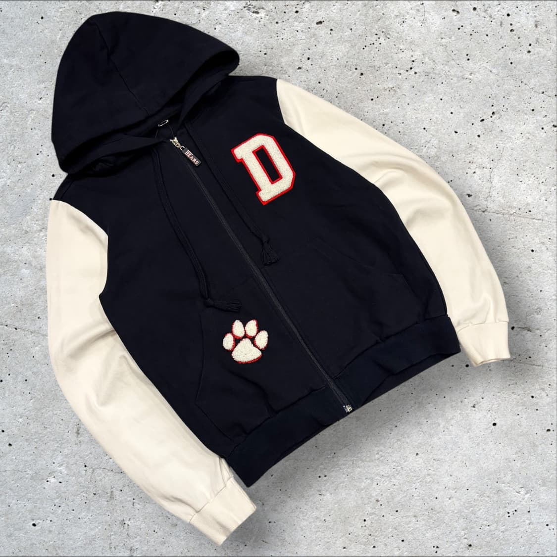 [L] 두산베어스 빅로고 배색 후드집업 C213 상품이미지2