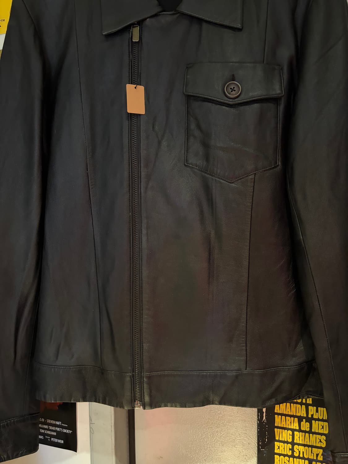 어시메트릭 원 포켓 양가죽레더자켓 상품이미지2