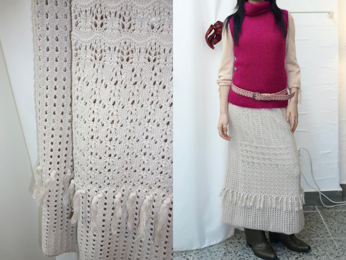 Fringe maxi long skirt 상품이미지1