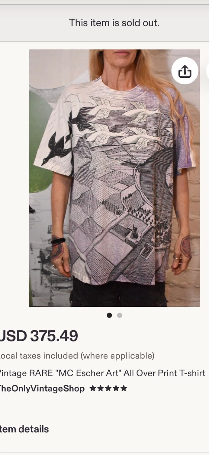 빈티지 90s MC ESHER 엠씨에셔 DAY AND NIGHT XL 상품이미지9